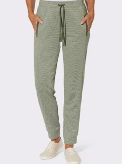 Jerseyhose in Melange-Optik