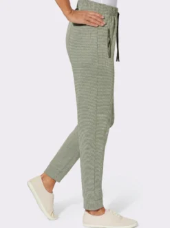 Jerseyhose in Melange-Optik