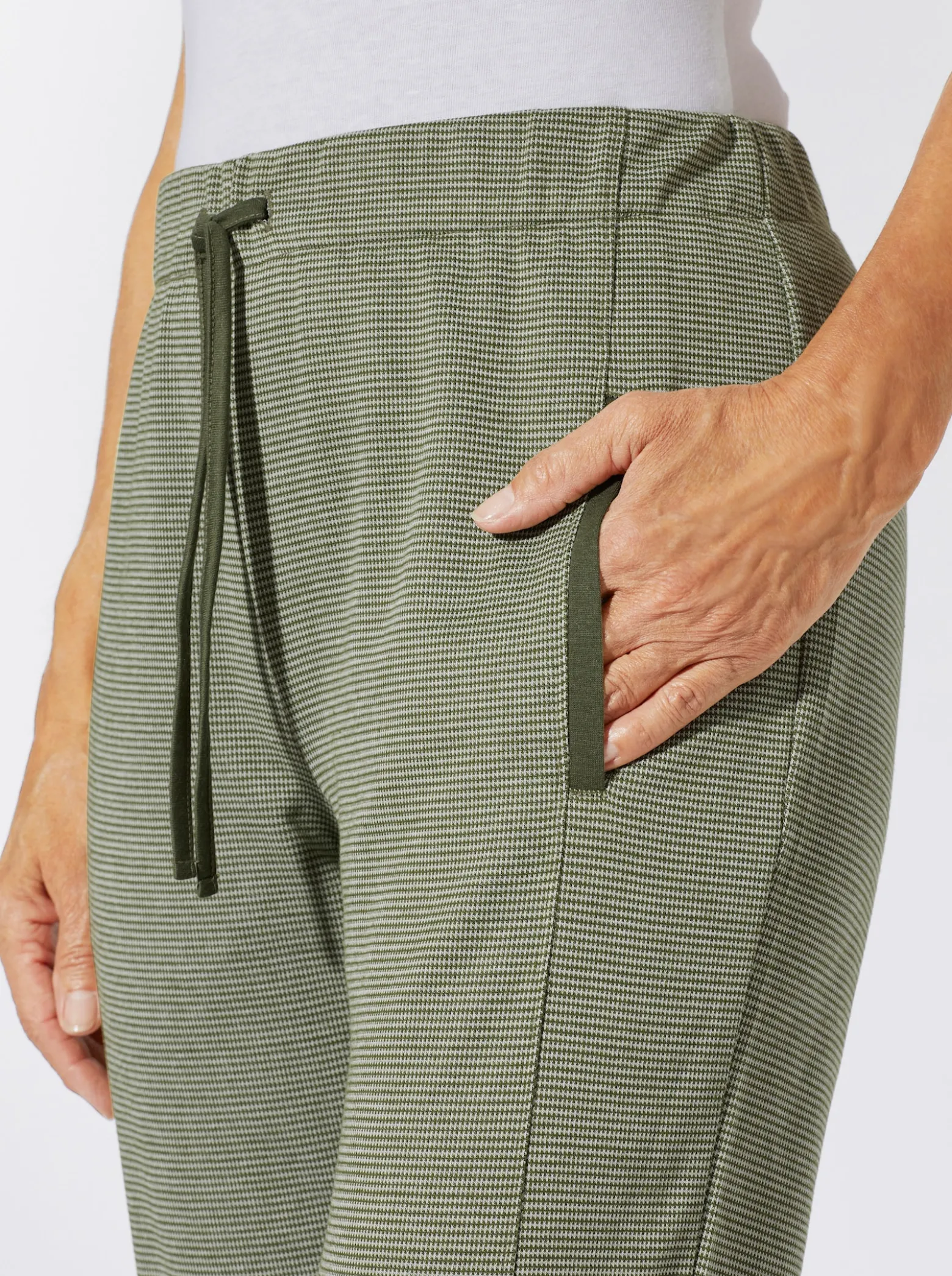 Jerseyhose in Melange-Optik