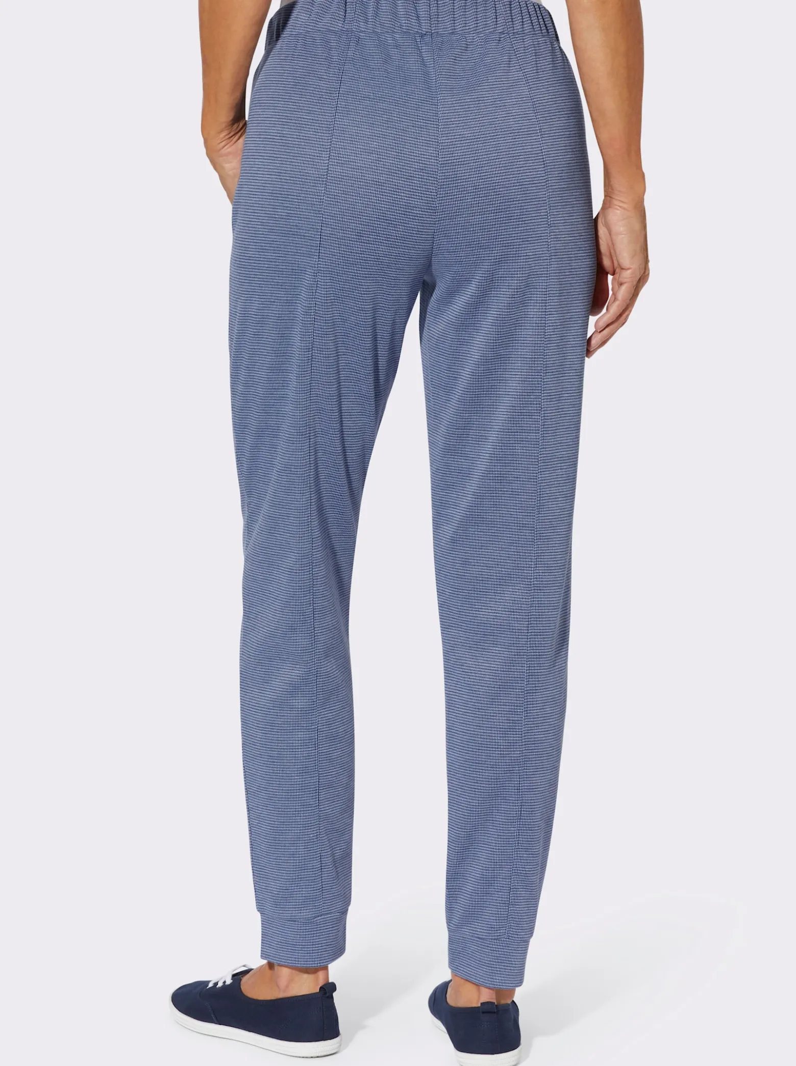 Jerseyhose in Melange-Optik
