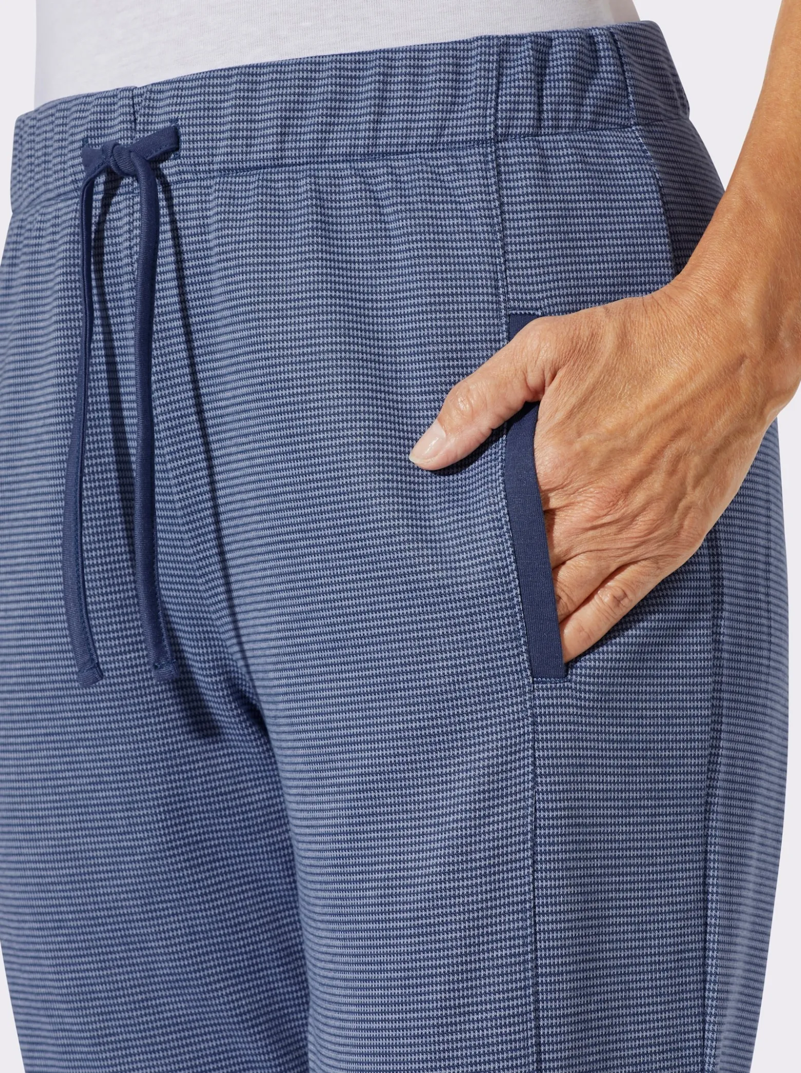 Jerseyhose in Melange-Optik