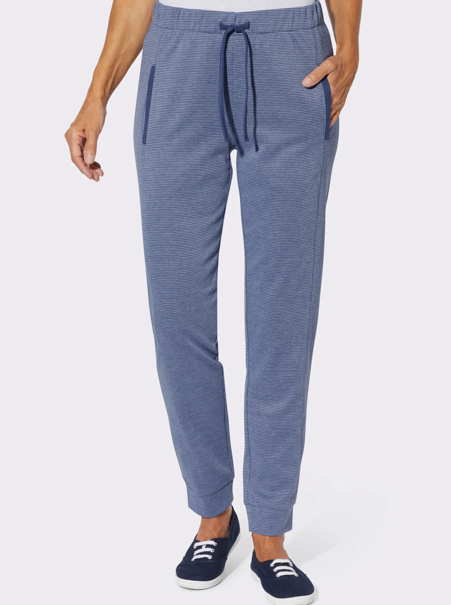 Jerseyhose in Melange-Optik