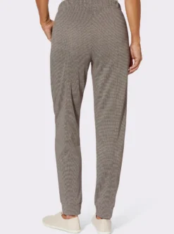 Jerseyhose in Melange-Optik