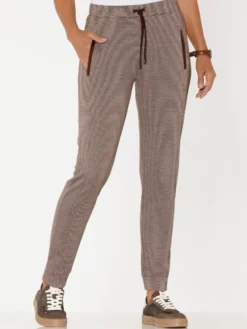 Jerseyhose in Melange-Optik