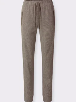Jerseyhose in Melange-Optik