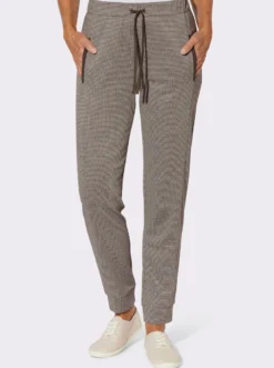 Jerseyhose in Melange-Optik