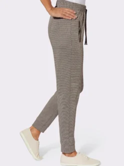 Jerseyhose in Melange-Optik