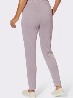 Jerseyhose in Melange-Optik