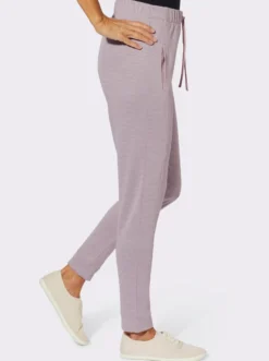 Jerseyhose in Melange-Optik