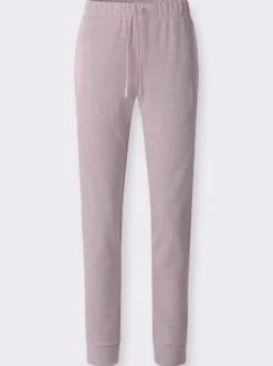 Jerseyhose in Melange-Optik