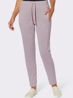 Jerseyhose in Melange-Optik