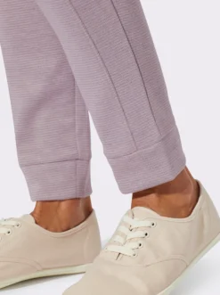 Jerseyhose in Melange-Optik