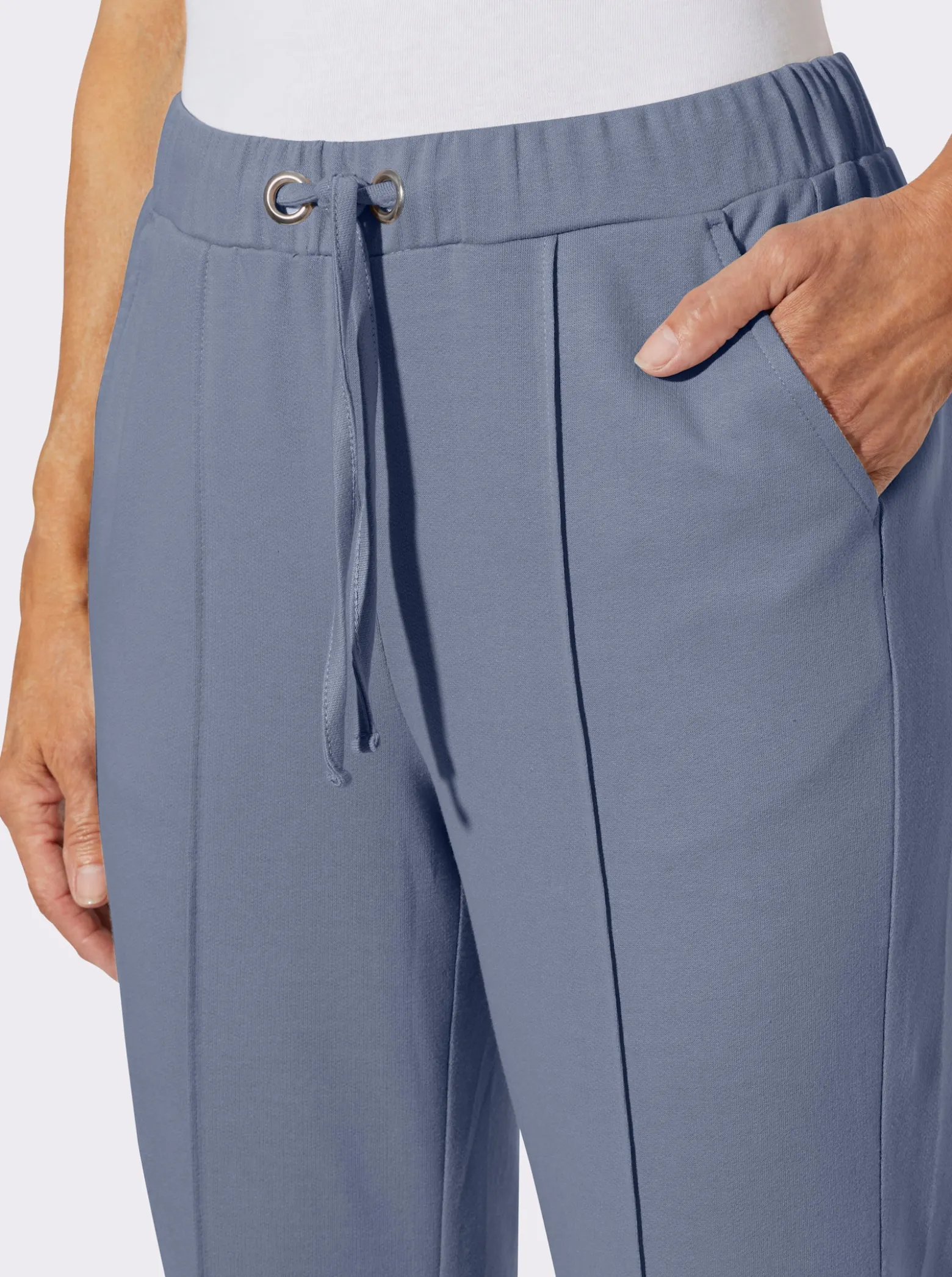 Jerseyhose mit abgesteppten BIesen