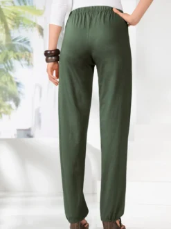 Jerseyhose mit Band am Saum