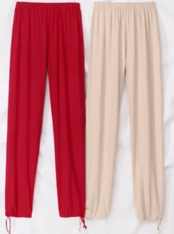 Jerseyhose mit Band am Saum