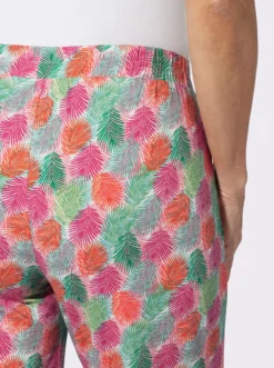 Jerseyhose mit Blätter-Druck