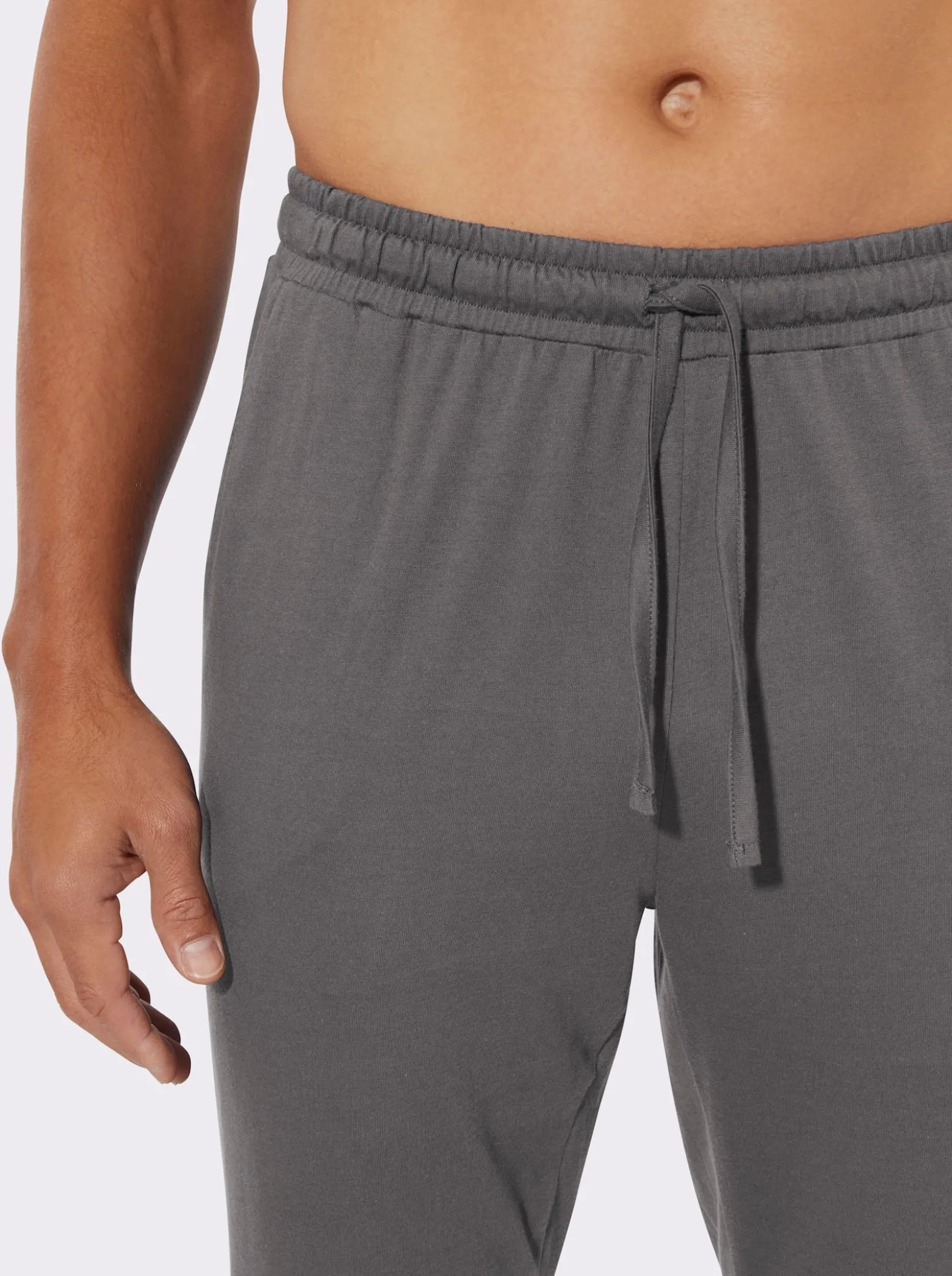 Jerseyhose mit elastischen Rippbündchen