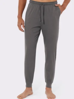 Jerseyhose mit elastischen Rippbündchen