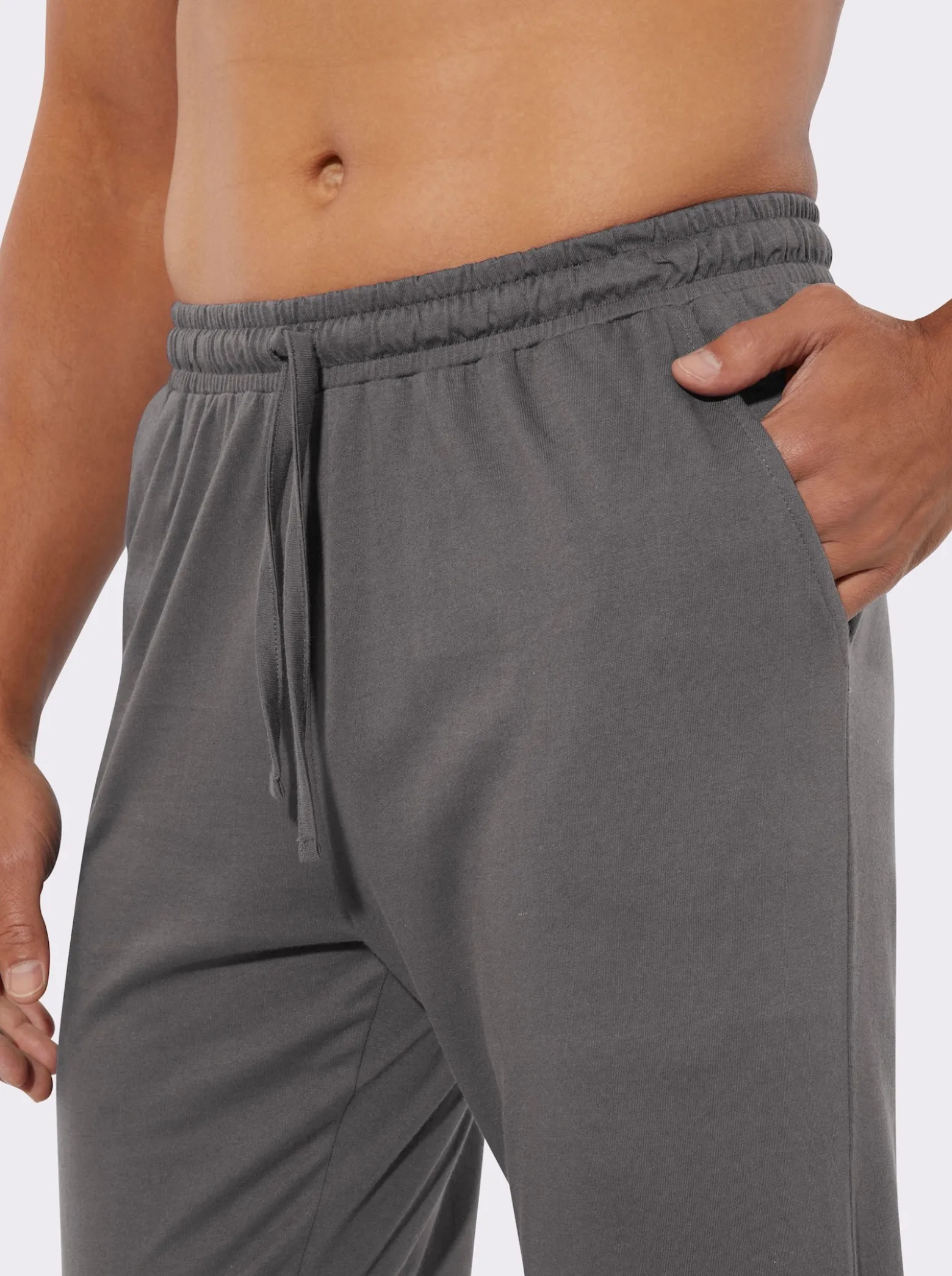 Jerseyhose mit elastischen Rippbündchen