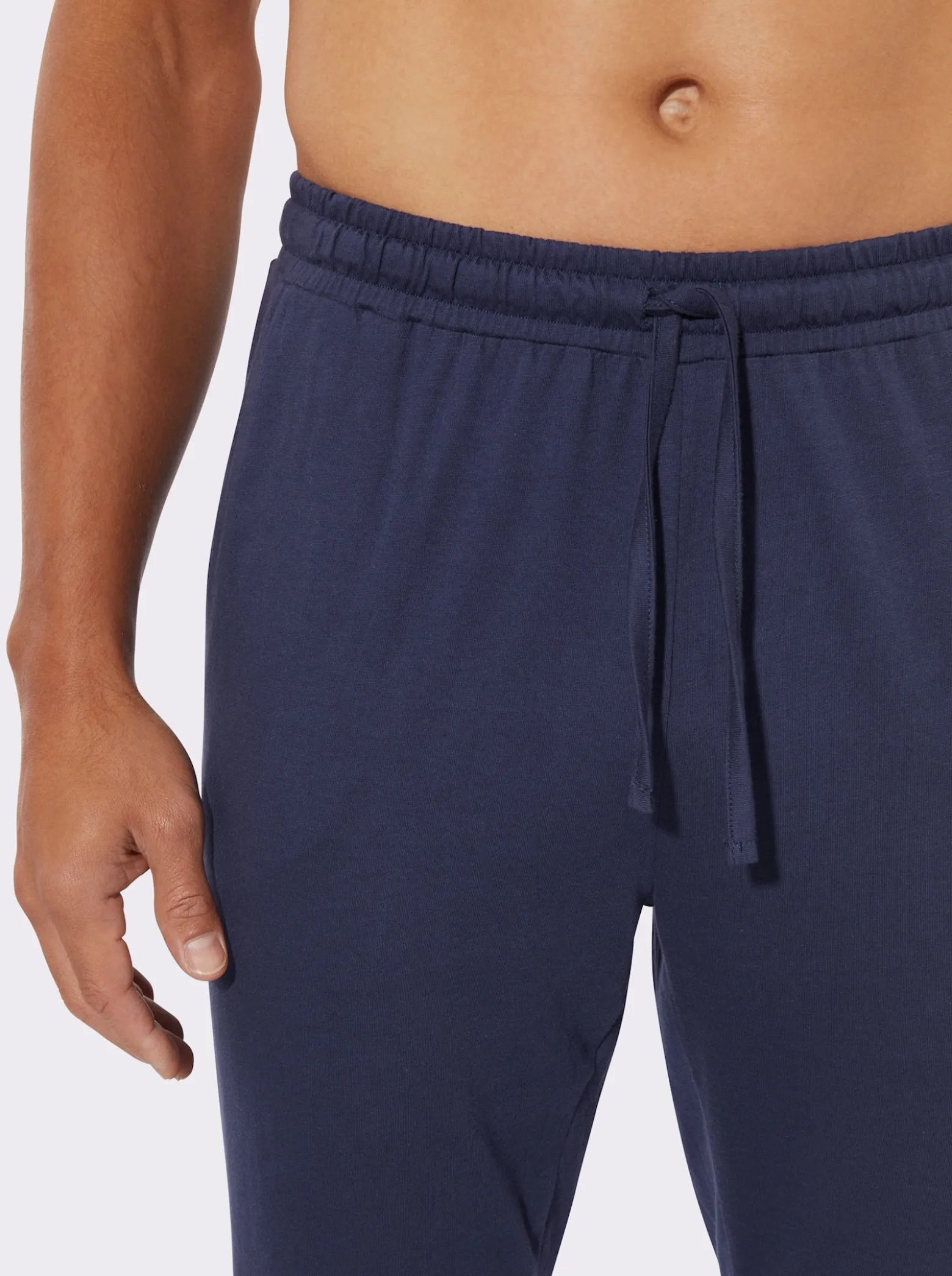 Jerseyhose mit elastischen Rippbündchen