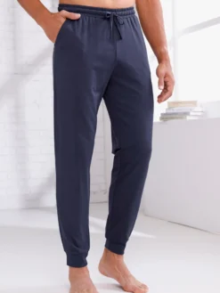Jerseyhose mit elastischen Rippbündchen