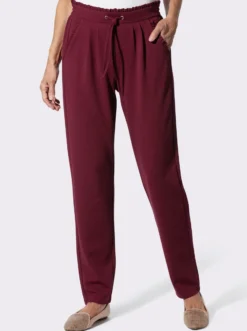 Jerseyhose mit Rüschen am Dehnbund