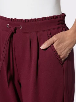 Jerseyhose mit Rüschen am Dehnbund