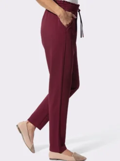 Jerseyhose mit Rüschen am Dehnbund