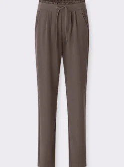 Jerseyhose mit Rüschen am Dehnbund