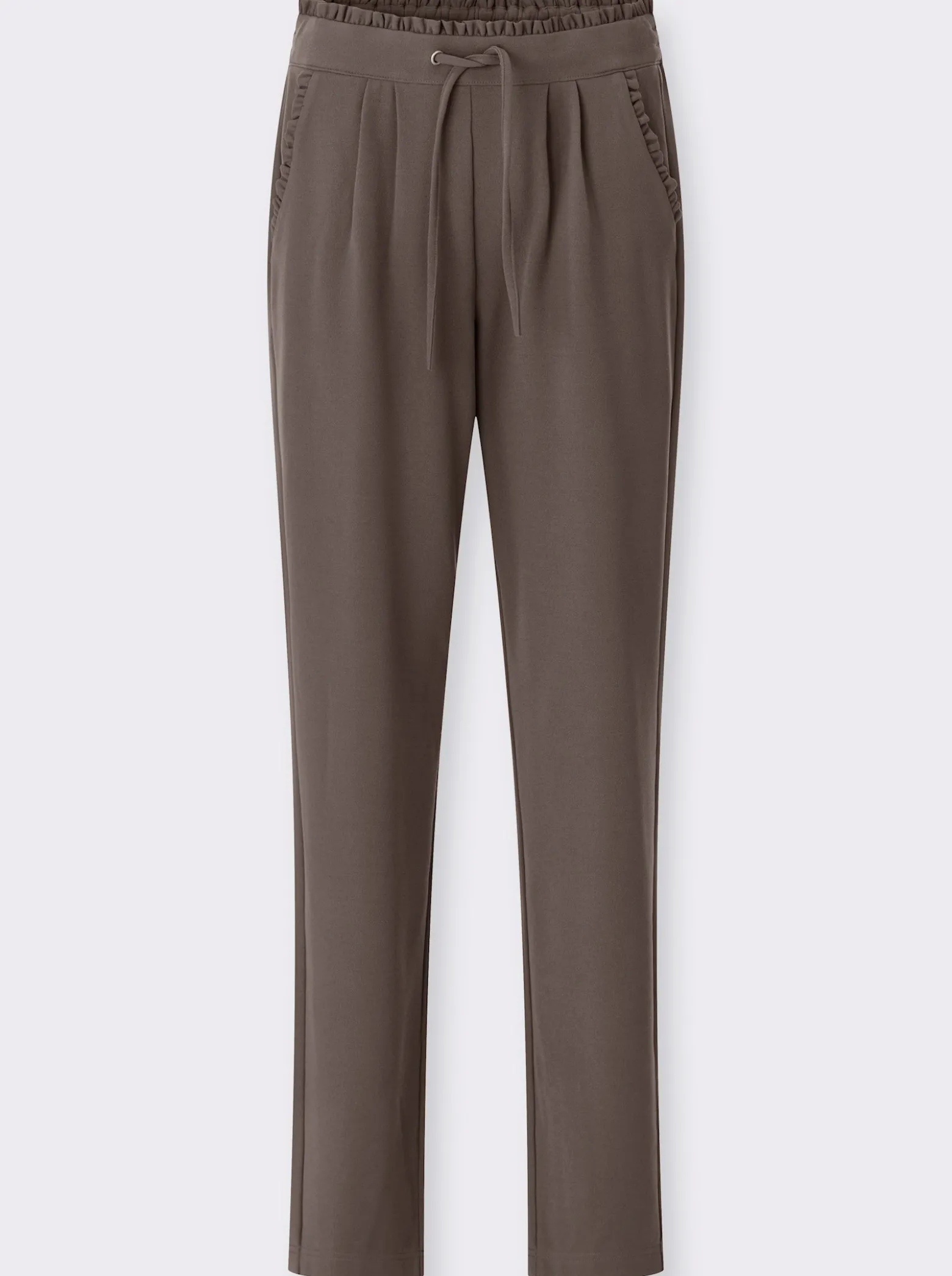 Jerseyhose mit Rüschen am Dehnbund