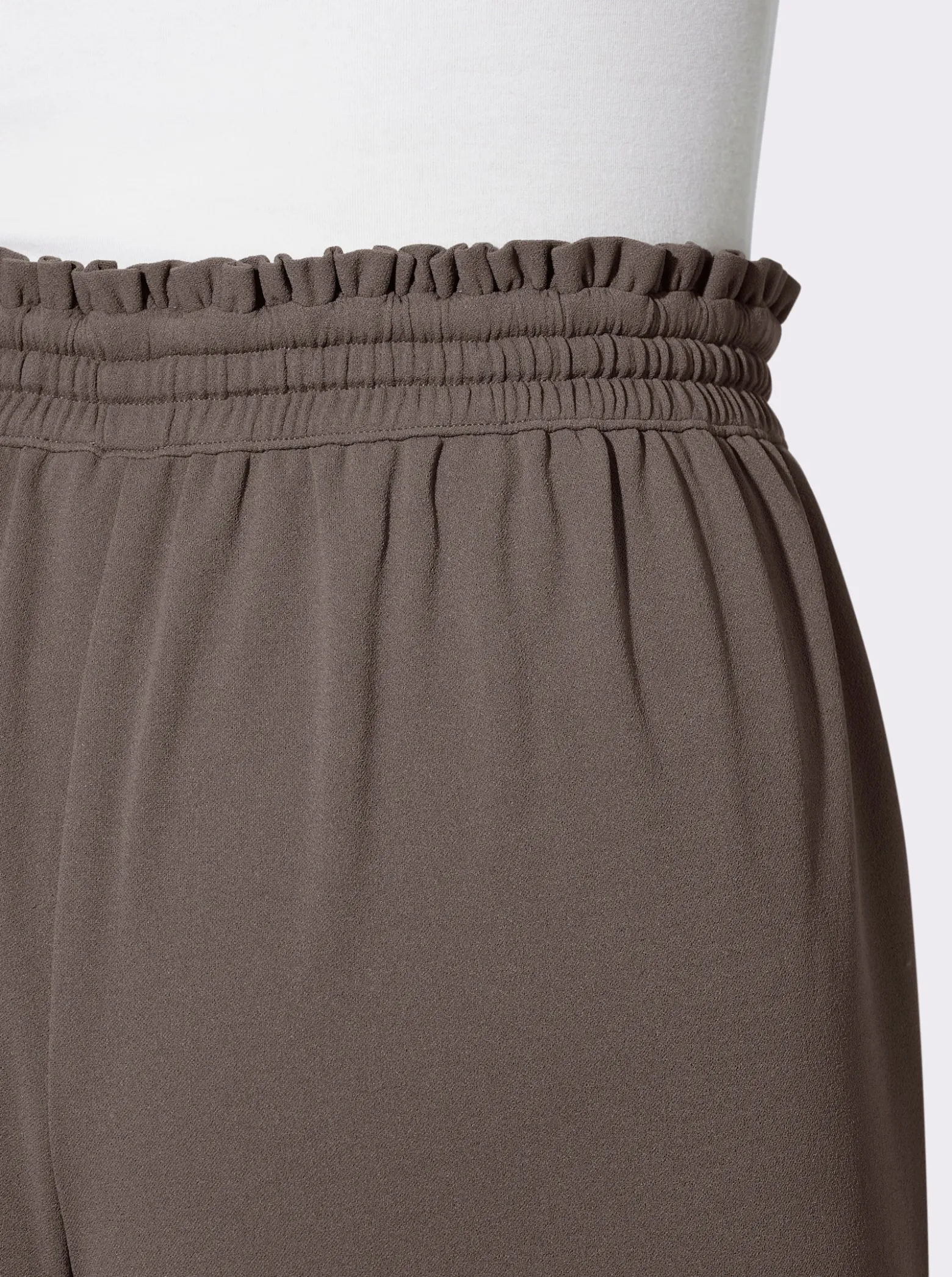 Jerseyhose mit Rüschen am Dehnbund
