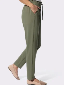 Jerseyhose mit Rüschen am Dehnbund