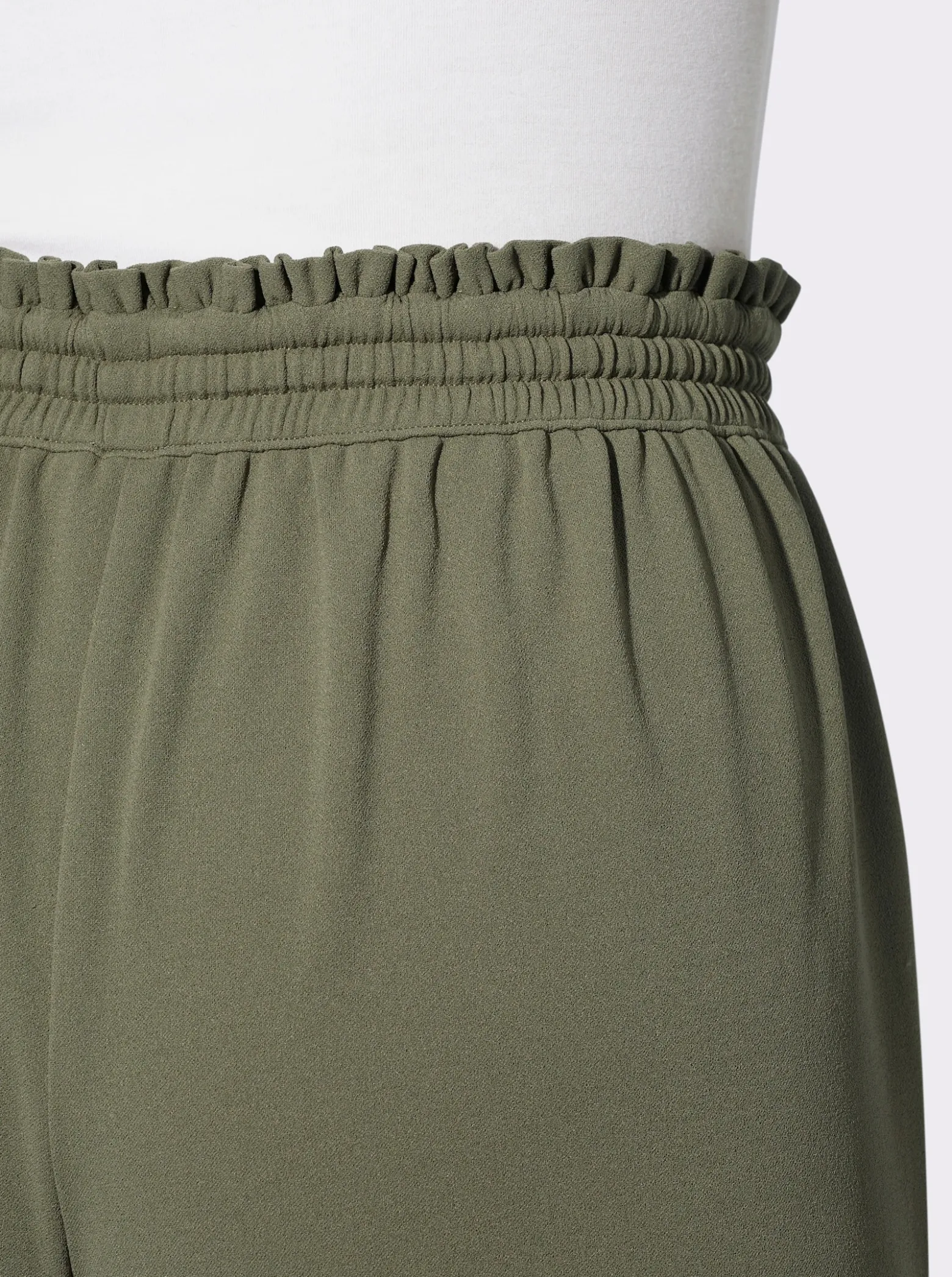 Jerseyhose mit Rüschen am Dehnbund