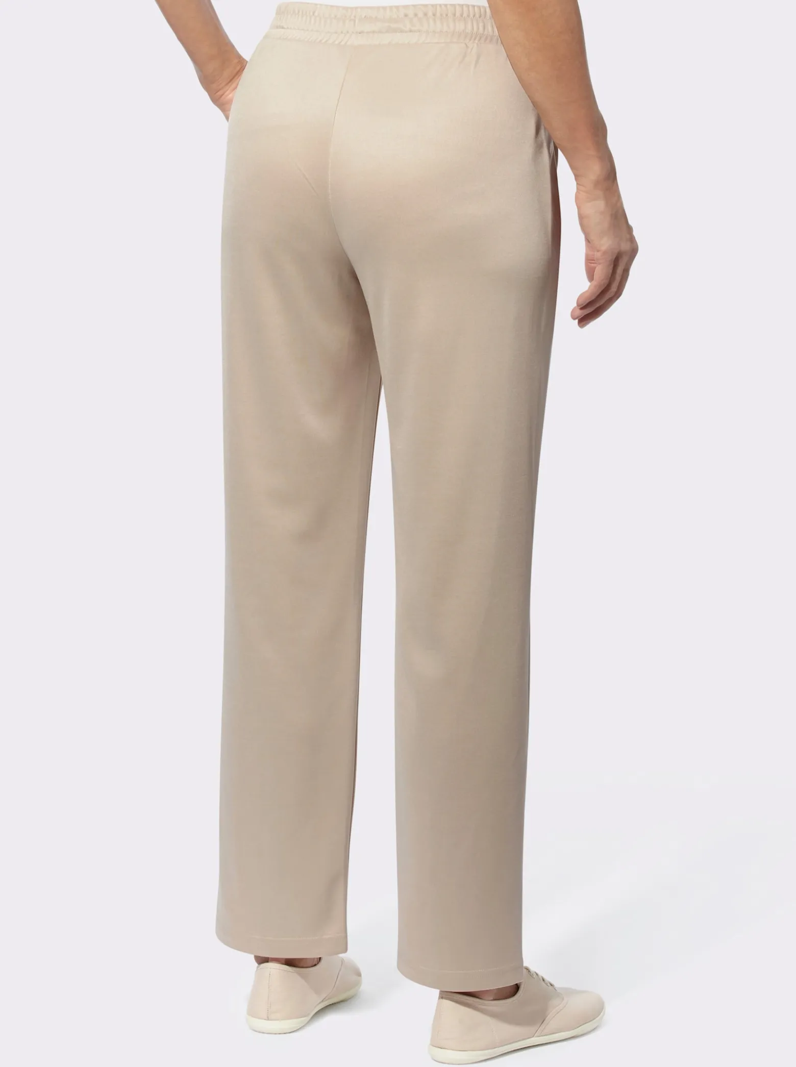 Jerseyhose mit Satin-Details