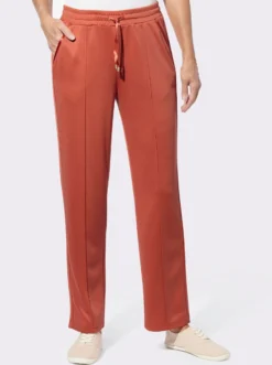 Jerseyhose mit Satin-Details