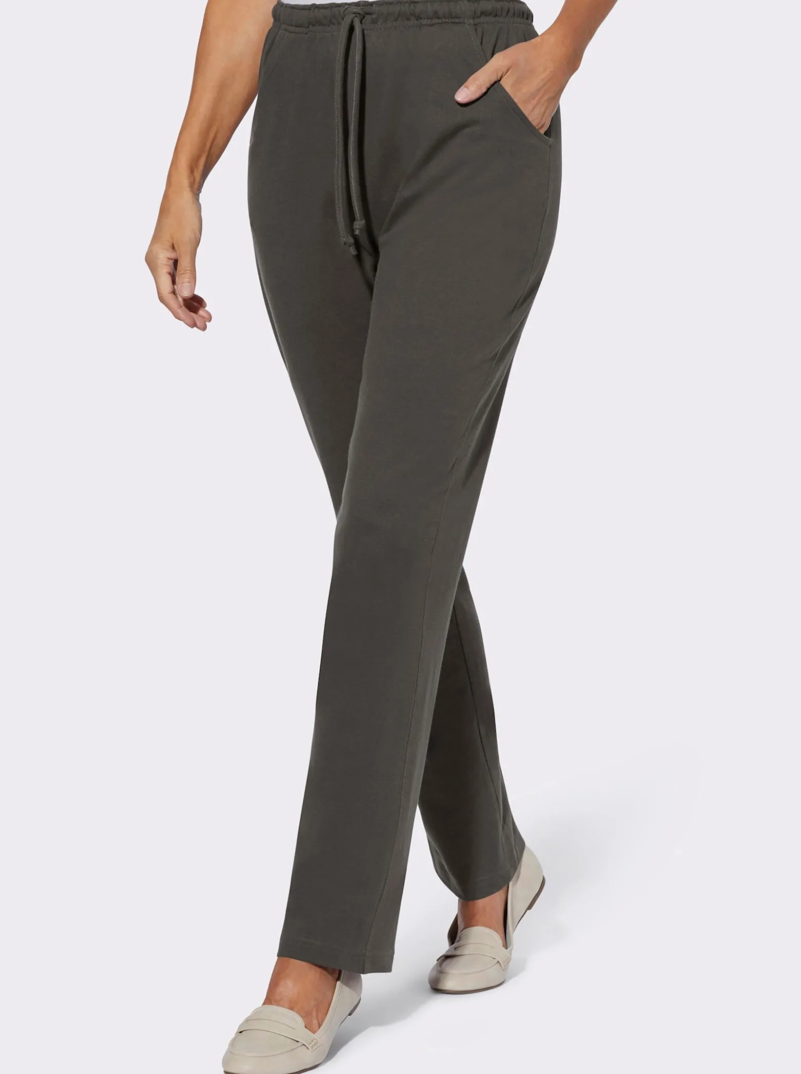 Jerseyhose mit Tunnelzug und Bindeband