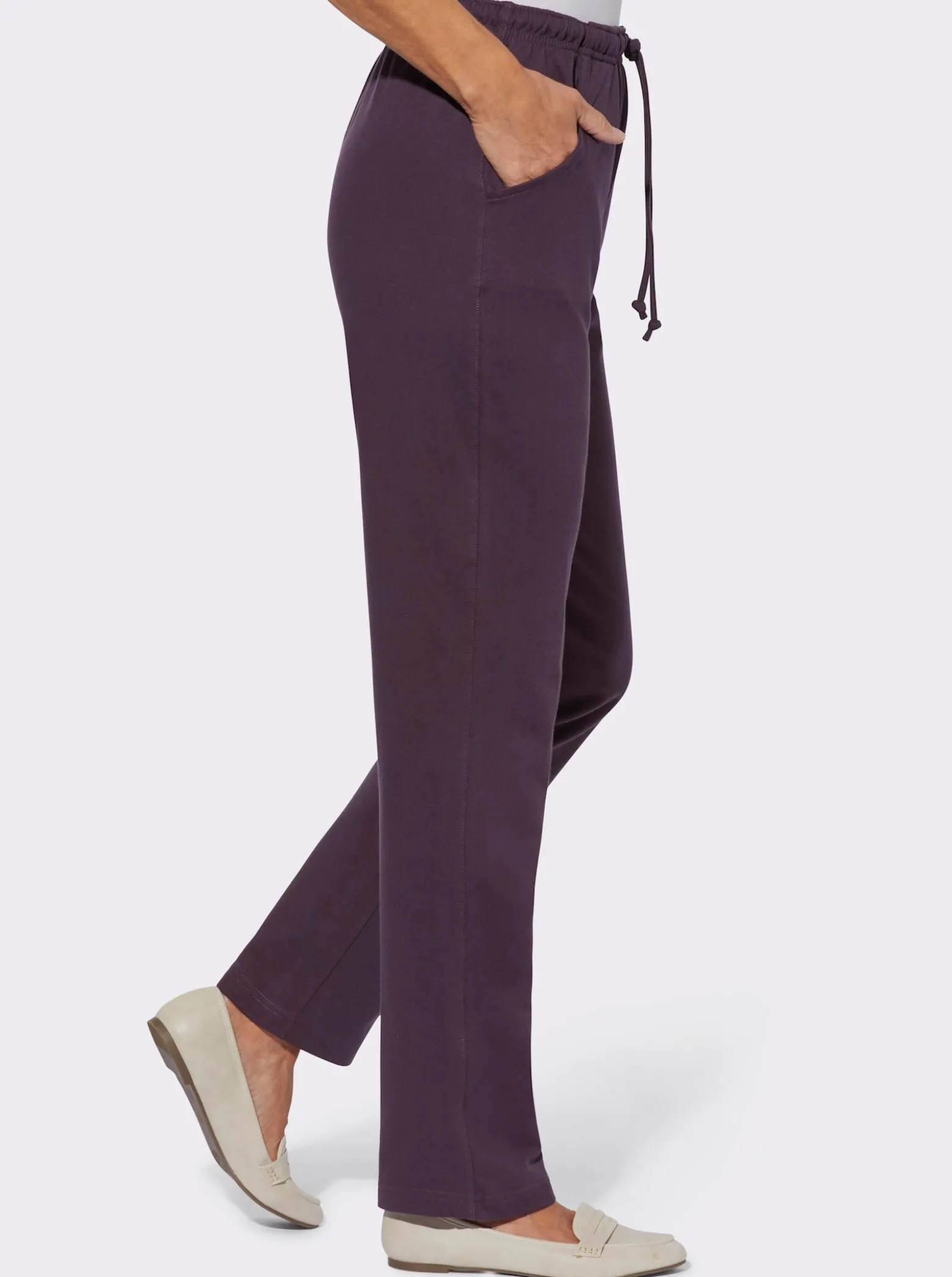 Jerseyhose mit Tunnelzug und Bindeband
