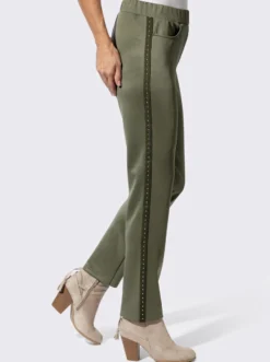 Jerseyhose mit Zierband an den Seitennähten