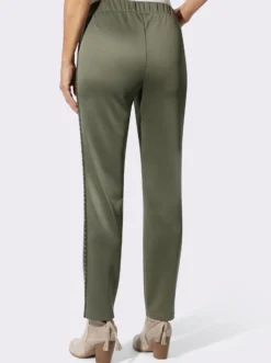 Jerseyhose mit Zierband an den Seitennähten