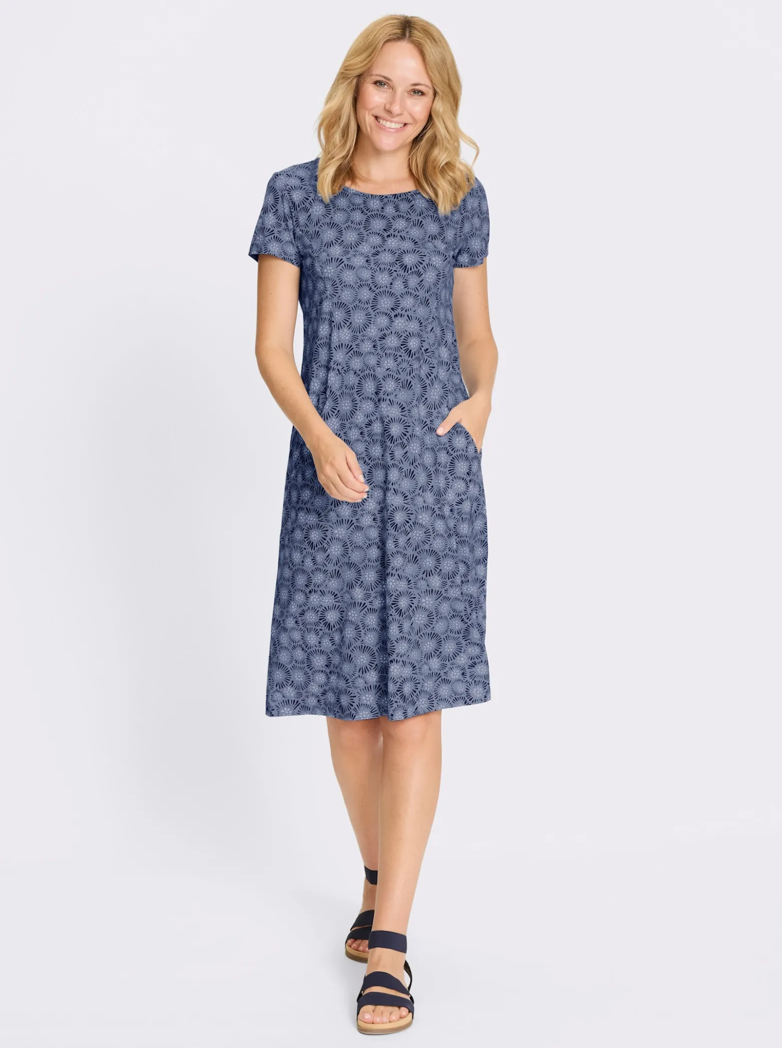 Jerseykleid aus reiner Baumwolle