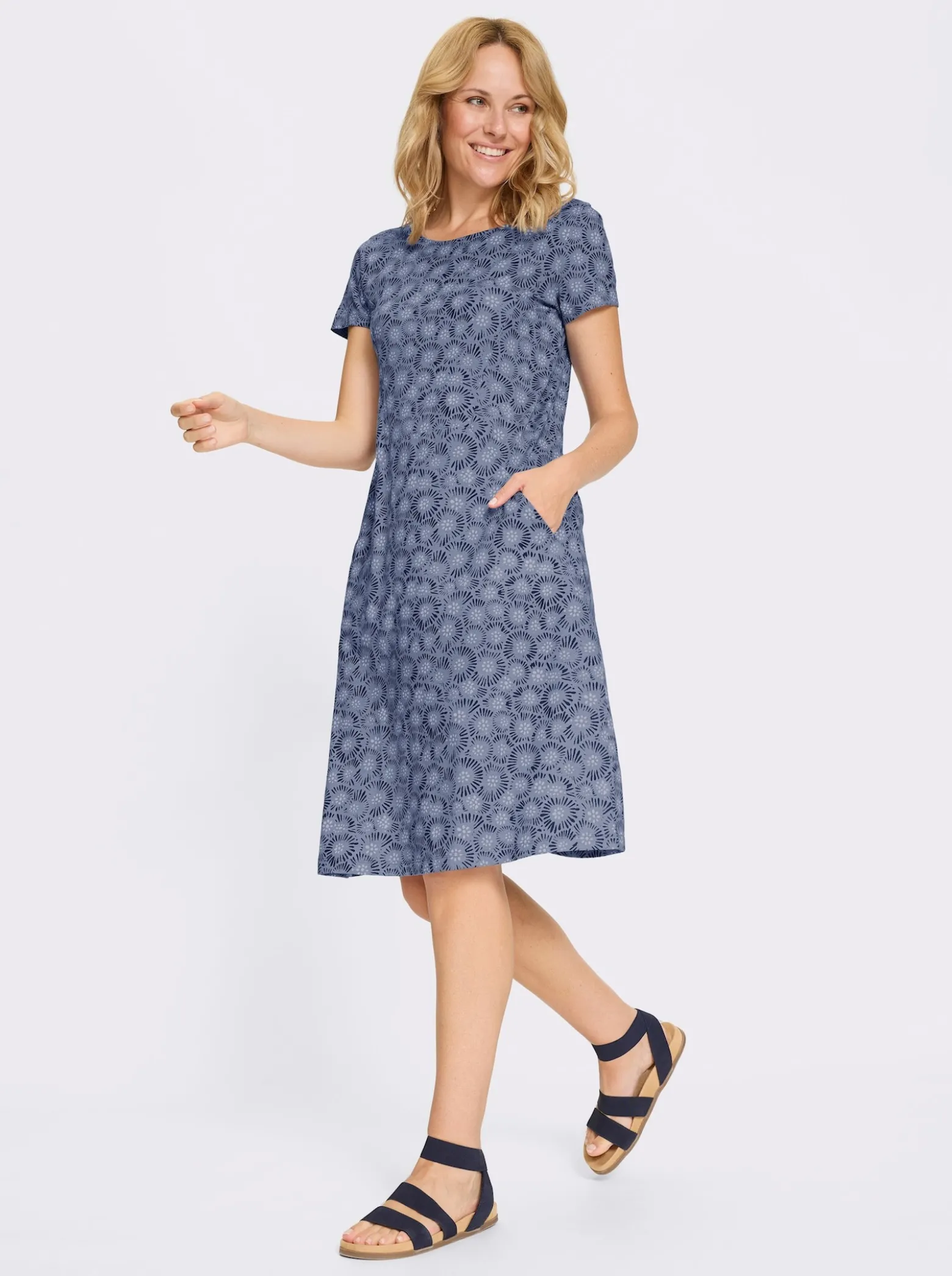 Jerseykleid aus reiner Baumwolle