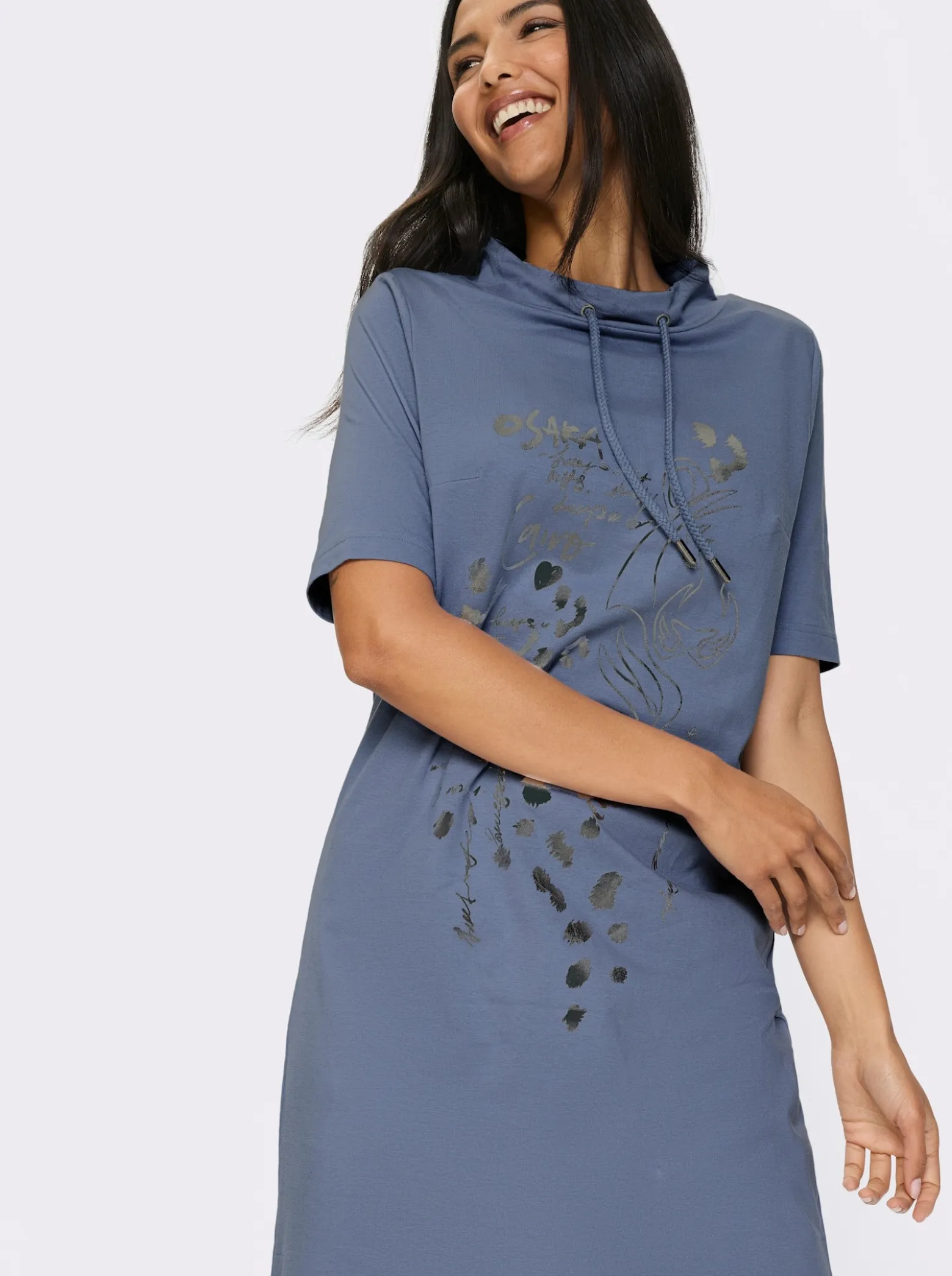 Jerseykleid aus reiner Baumwolle