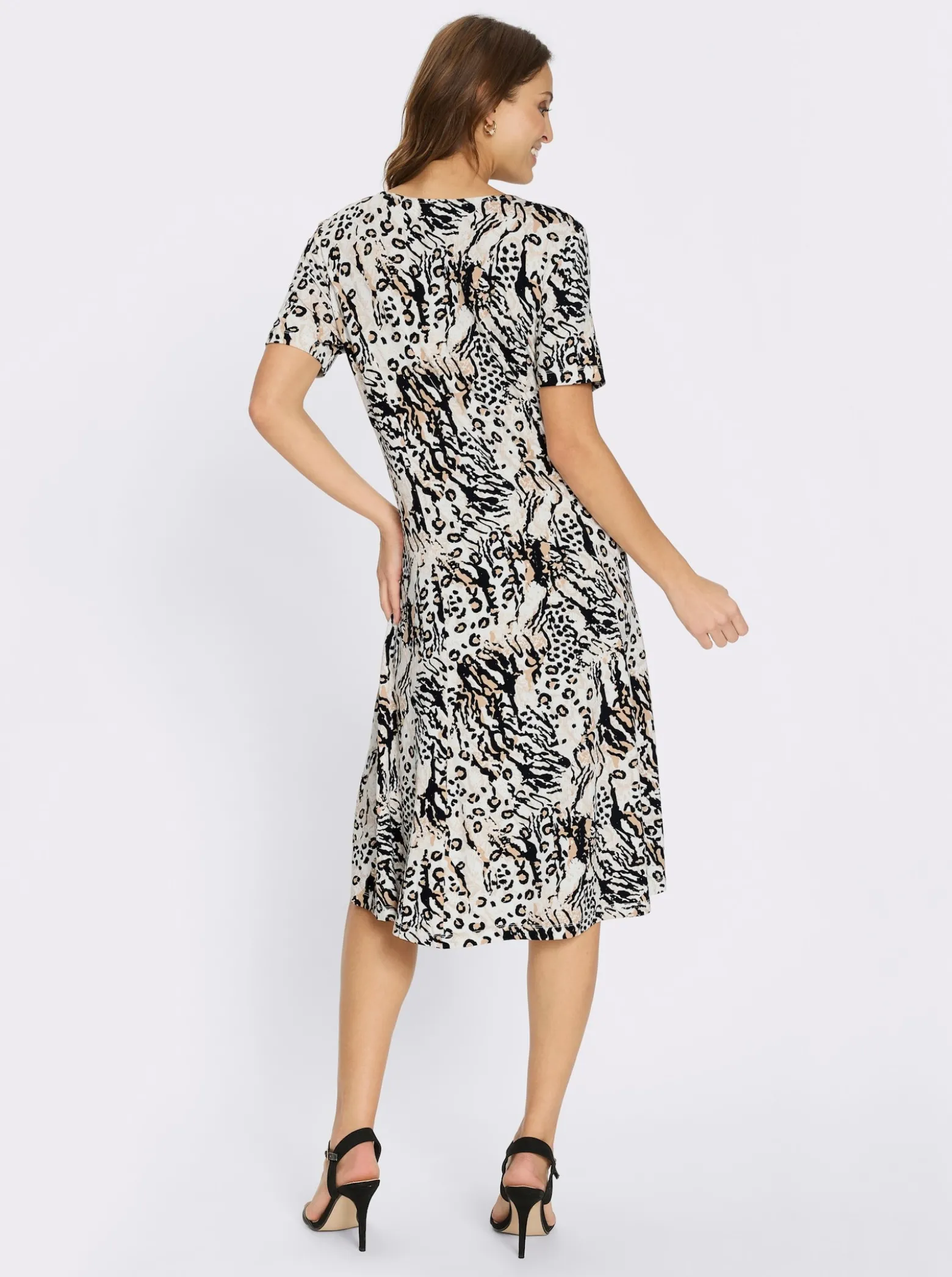 Jerseykleid im Animal-Dessin