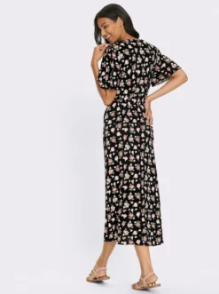 Jerseykleid im Blüten-Dessin