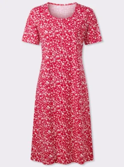 Jerseykleid im Millesfleurs-Dessin