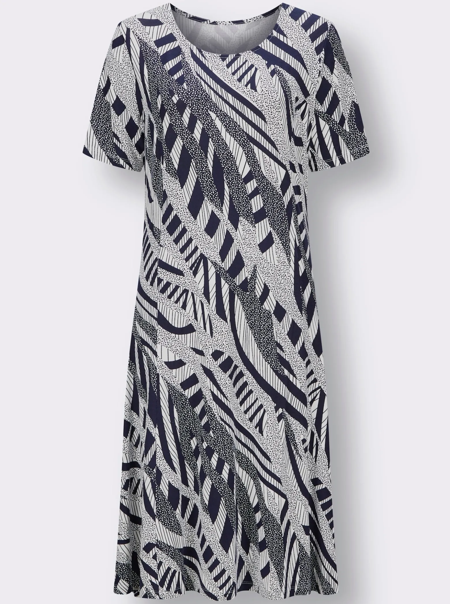 Jerseykleid in Bahnenform