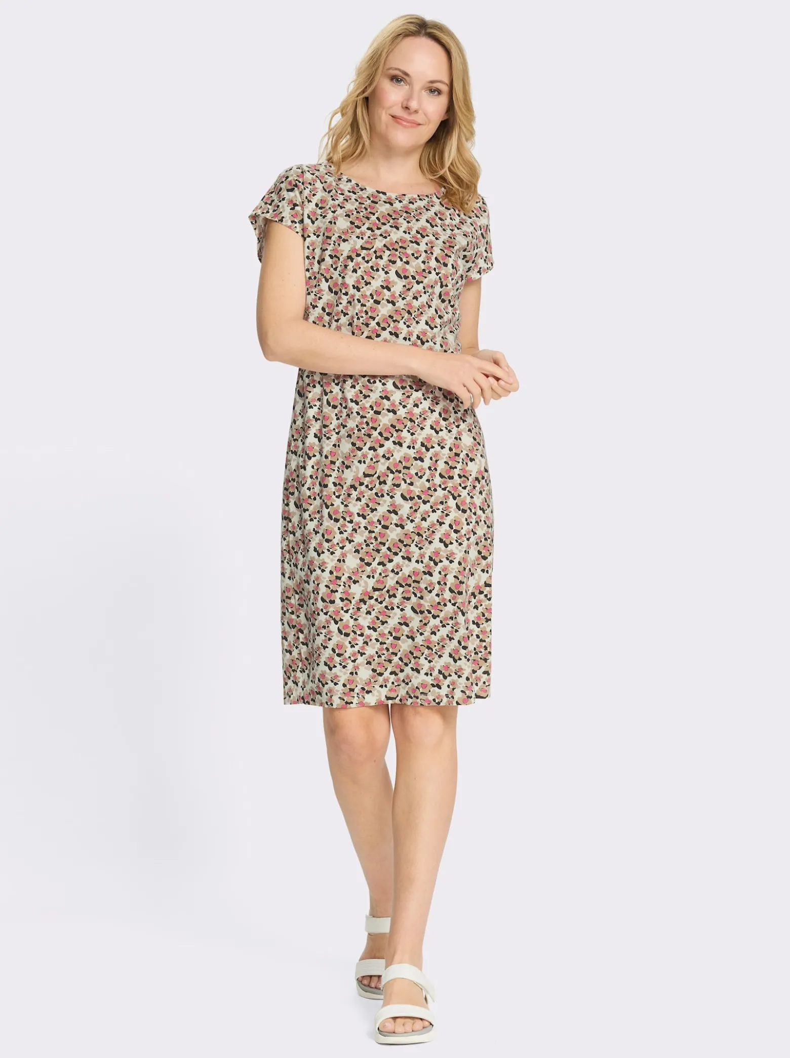 Jerseykleid in Baumwoll-Qualität