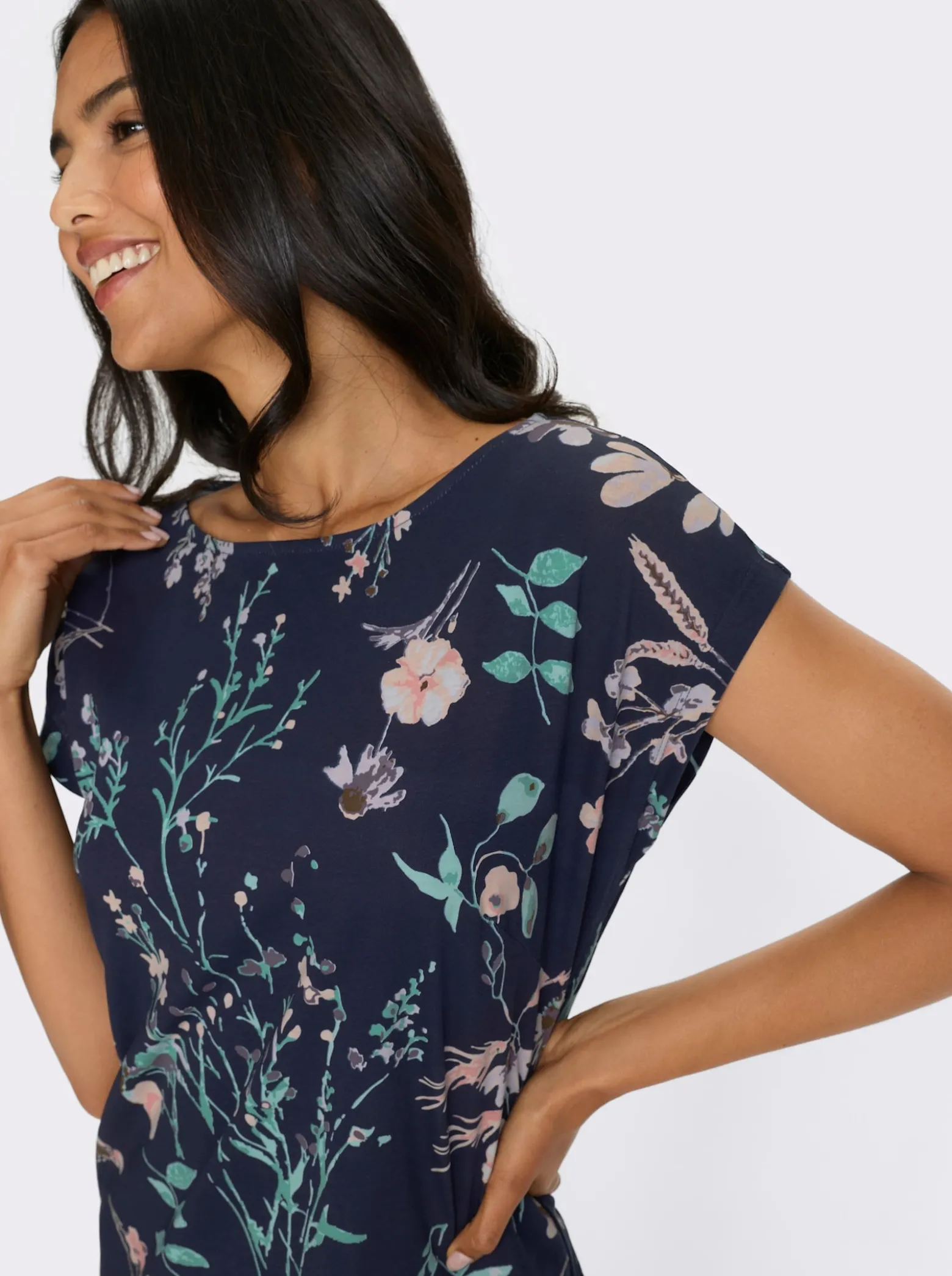 Jerseykleid mit abnehmbarem Bindegürtel