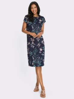 Jerseykleid mit abnehmbarem Bindegürtel