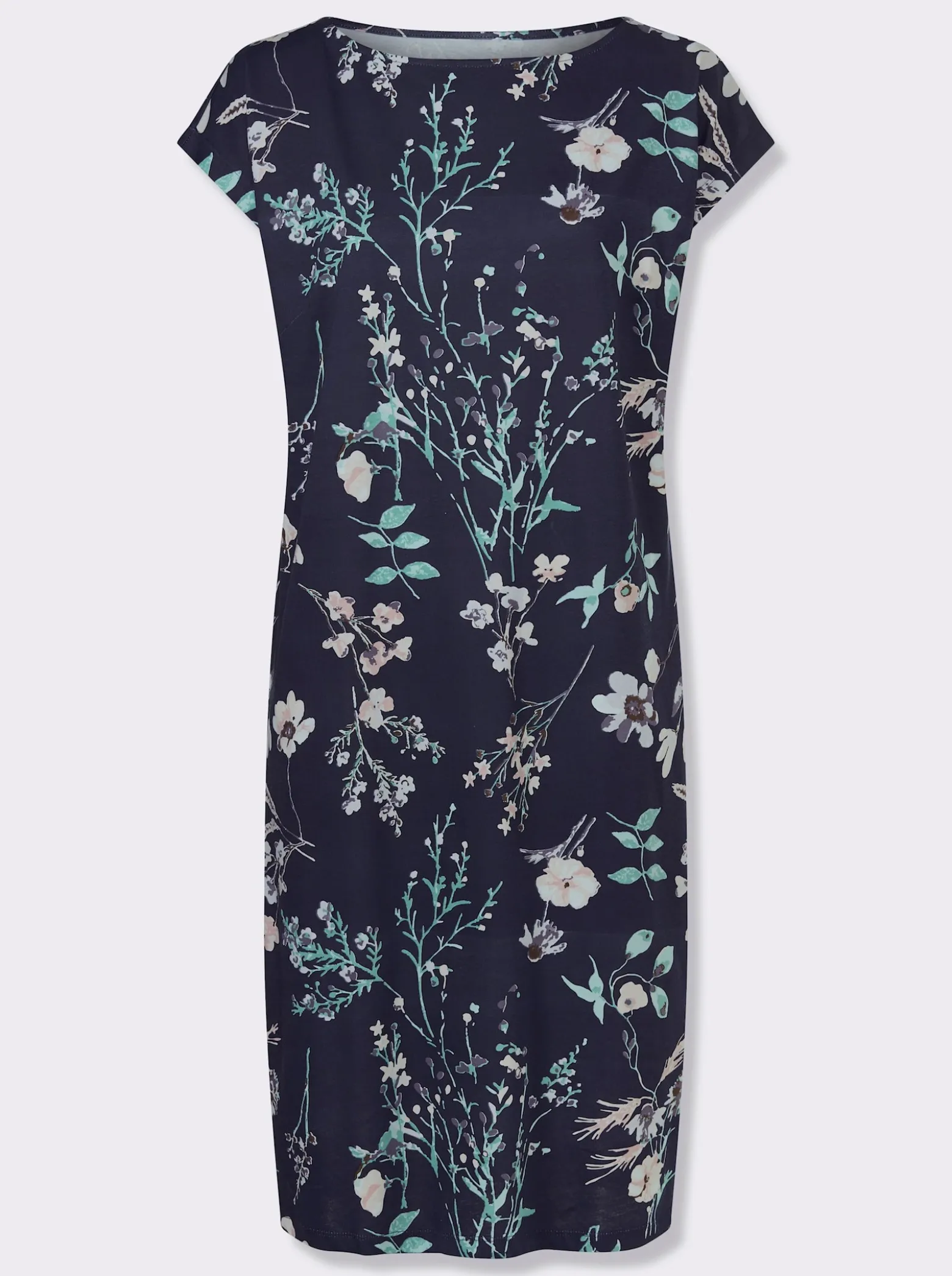 Jerseykleid mit abnehmbarem Bindegürtel